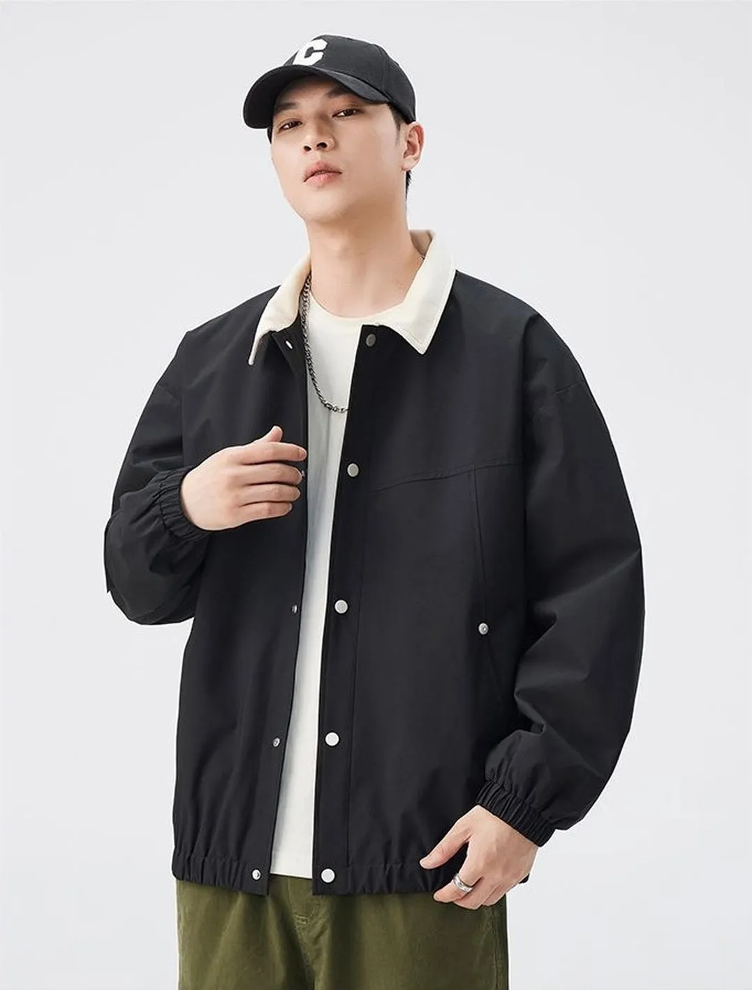 Men's Overshirt in Cozy Fabric for Effortless Style