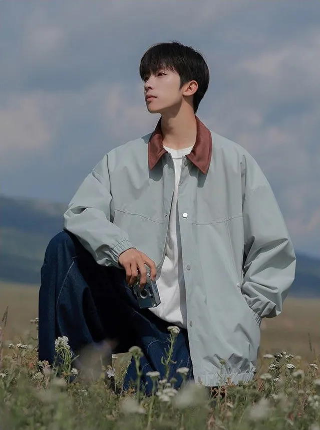 Men's Overshirt in Cozy Fabric for Effortless Style