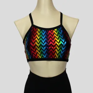 Metallic Rainbow Crop Top