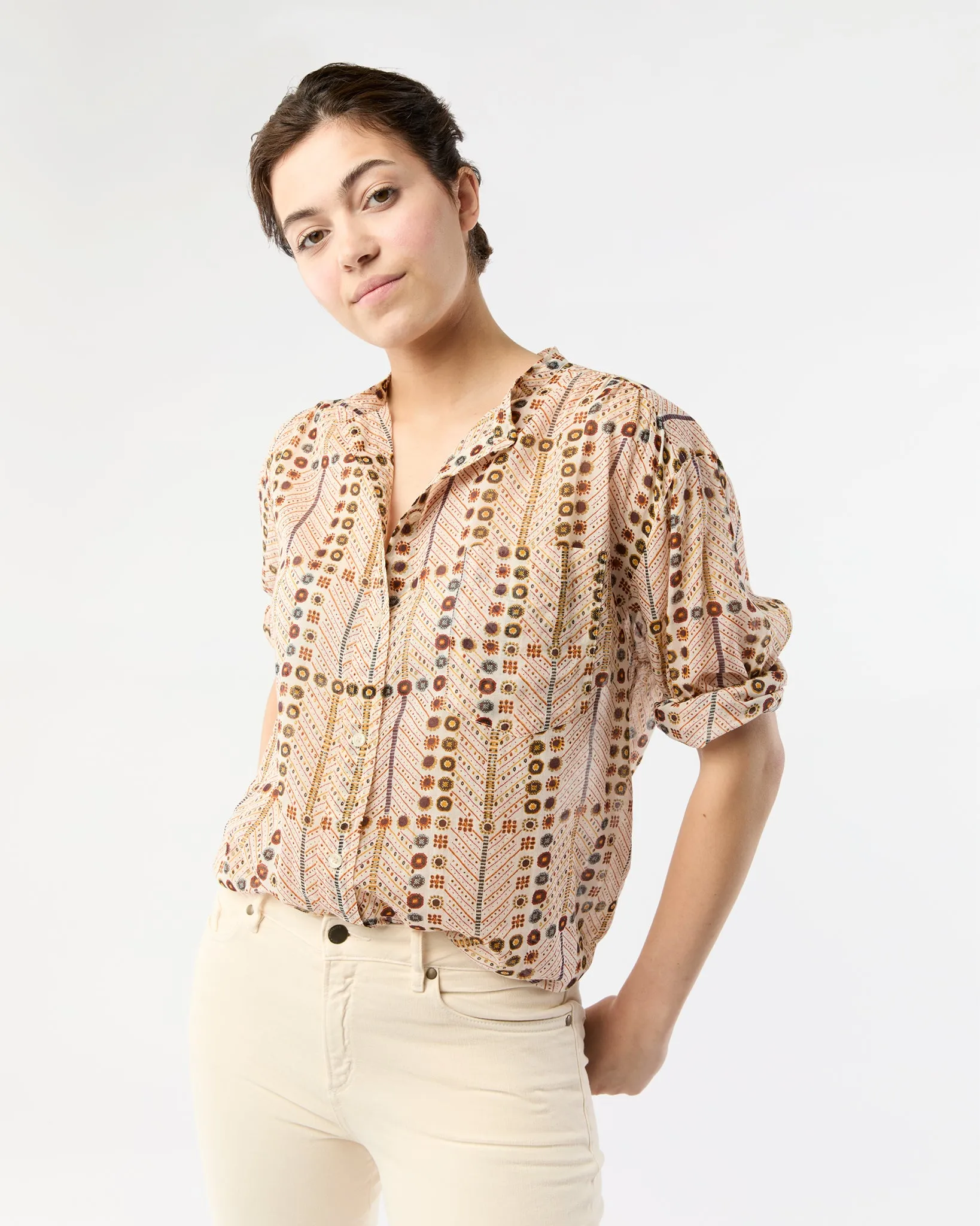 Mexika Top in Ecru