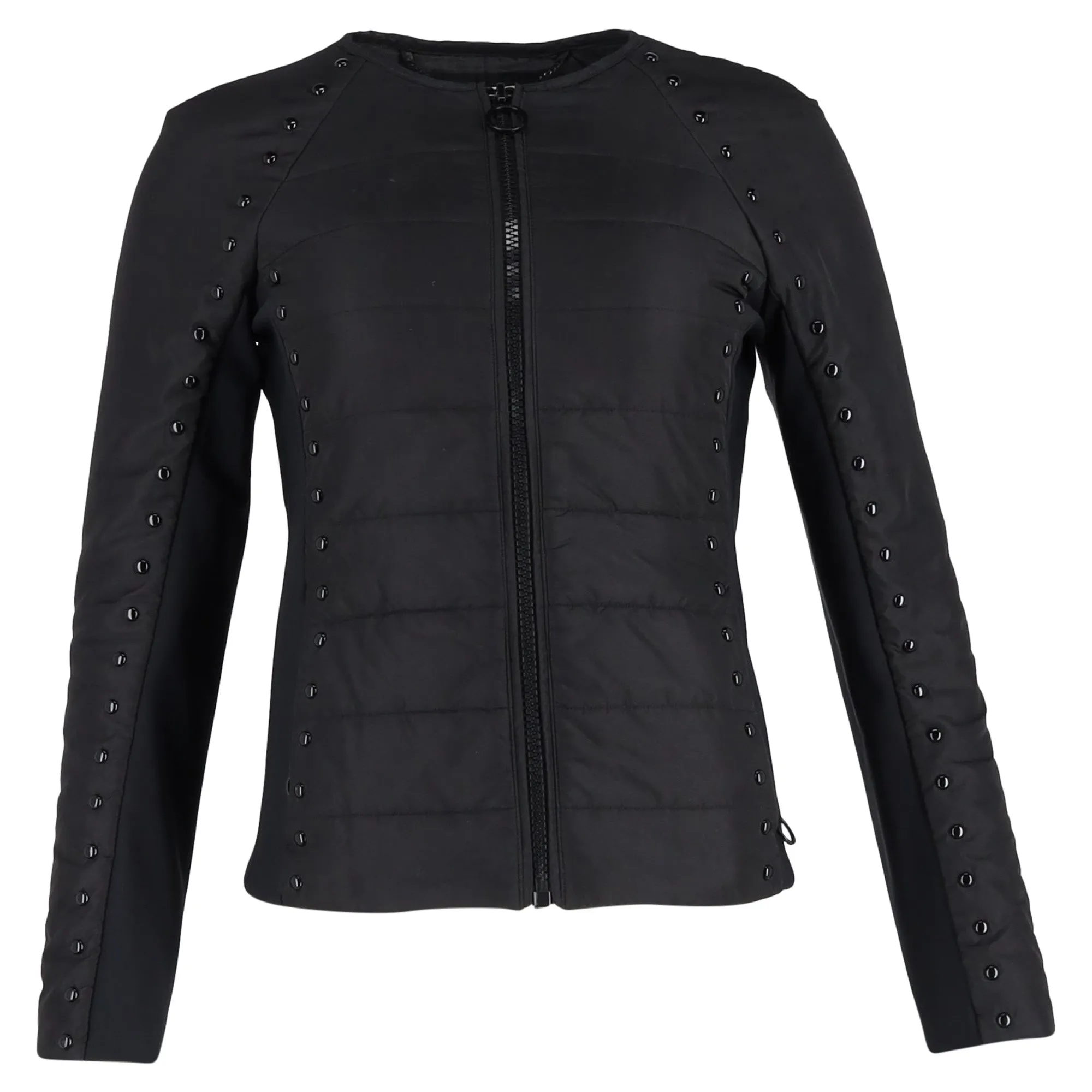 Michael Kors Quilted Jacket with Studs in Black Nylon