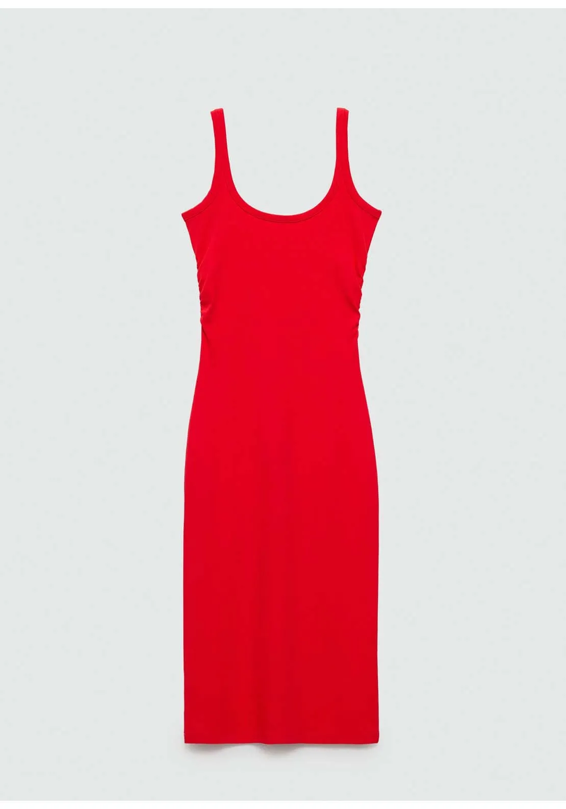 Midi-dress with straps - Red