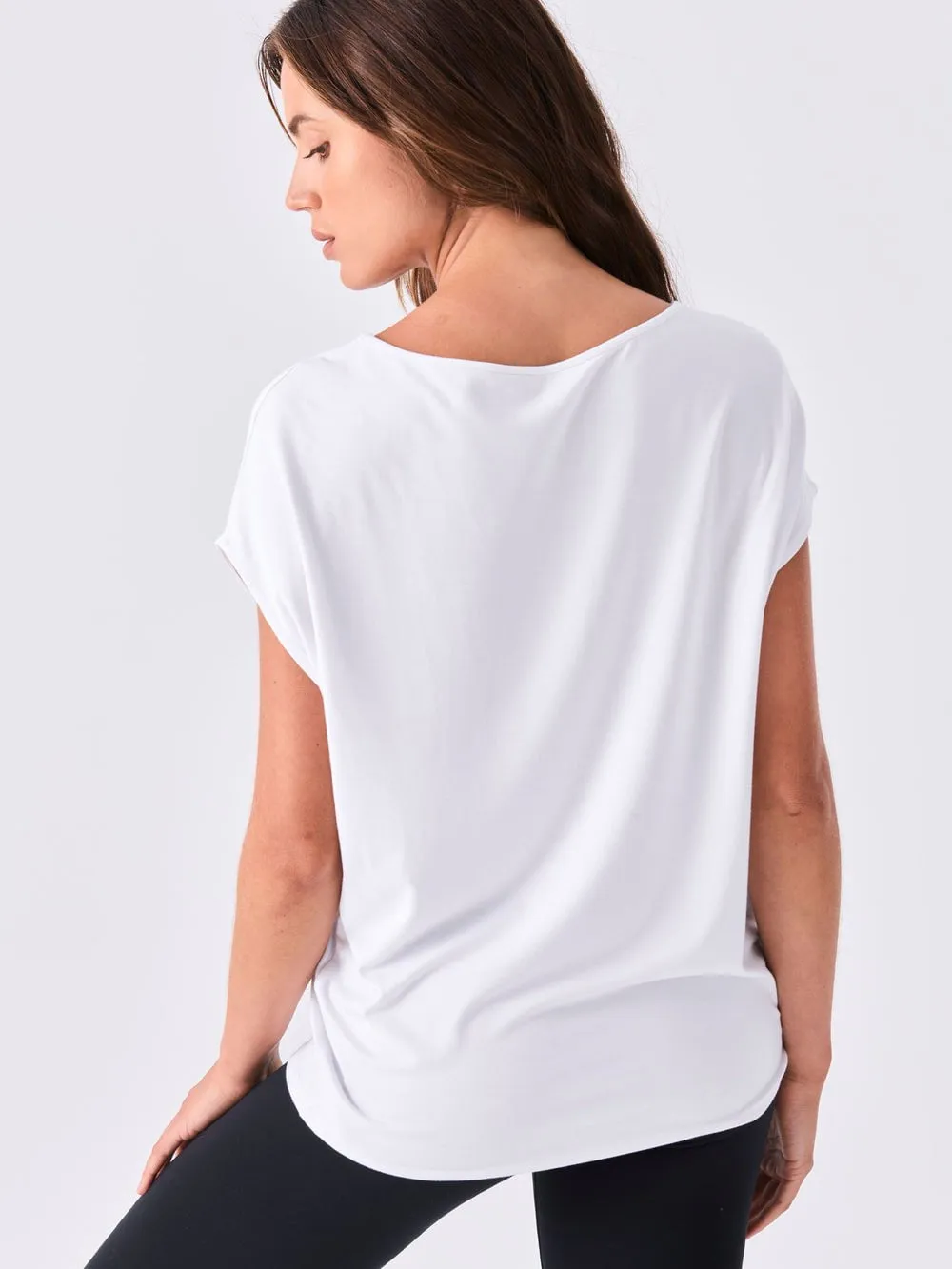 Modal Luxe Layer Tee - White