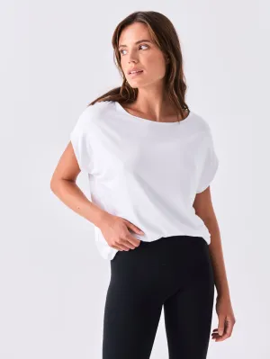 Modal Luxe Layer Tee - White