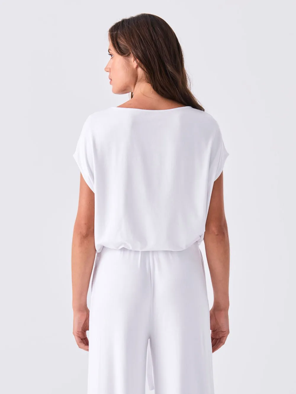 Modal Luxe Layer Tee - White