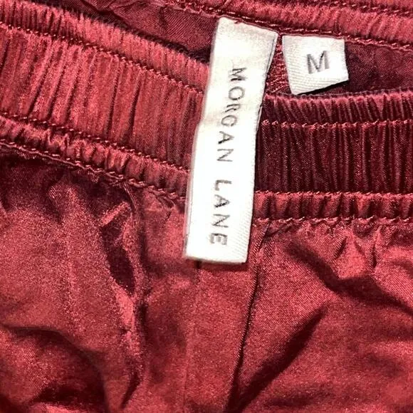 Morgan Lane Women's Katelyn Yana Striped Satin Pajama Pants Size Medium