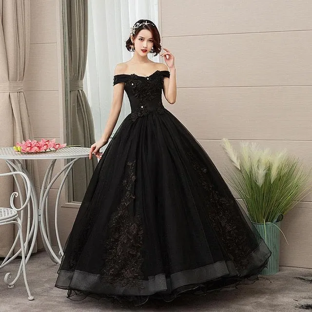 Mrs Win Off The Shoulder Luxury Dresses Gown for women