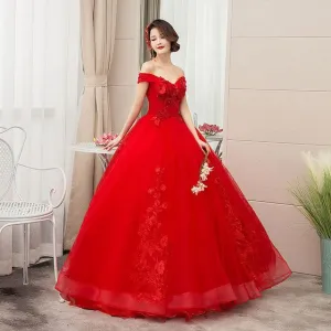 Mrs Win Off The Shoulder Luxury Dresses Gown for women