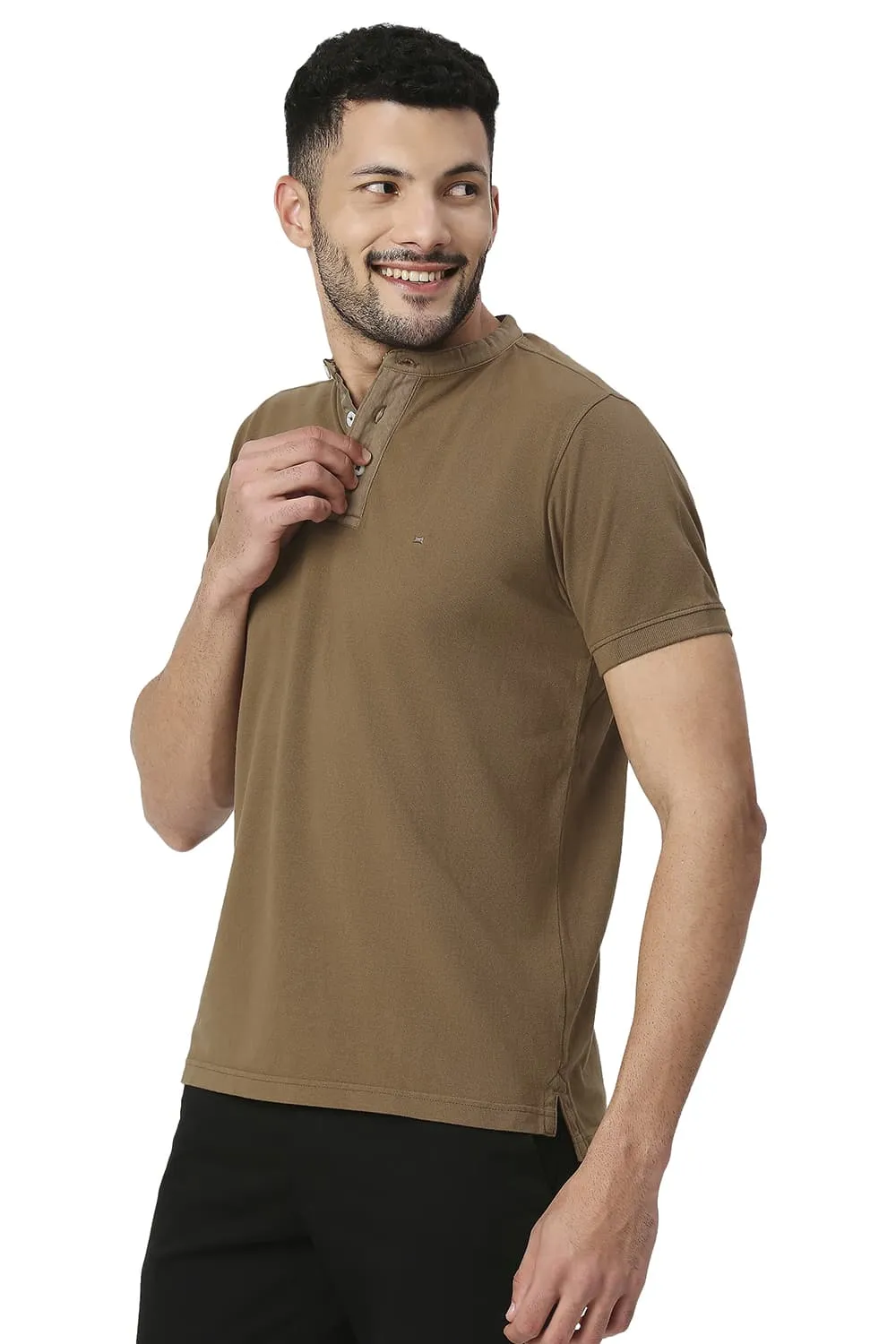 Muscle Fit Cotton Polo T-shirt