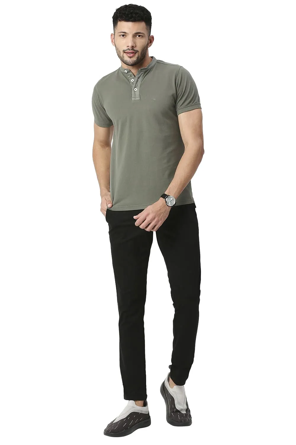 Muscle Fit Cotton Polo T-shirt