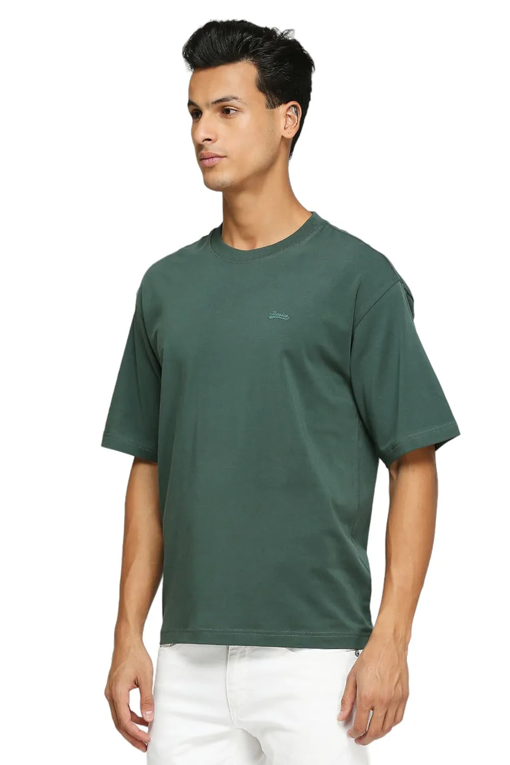 Muscle Fit Cotton Stretch Solid Crew T-Shirts