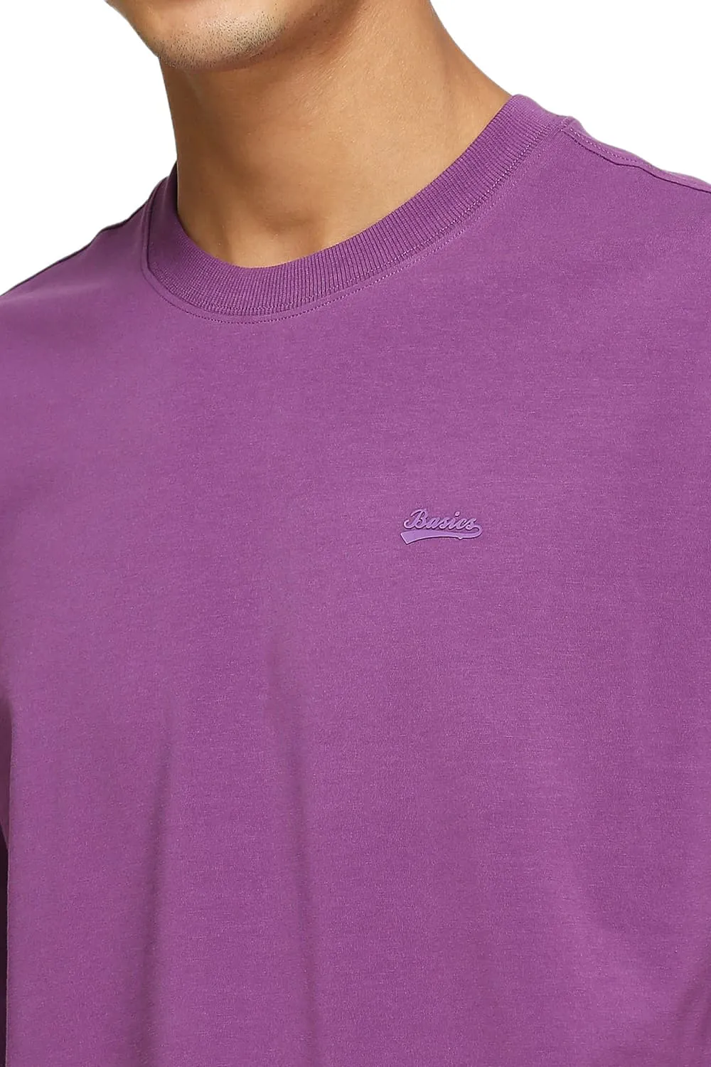 Muscle Fit Cotton Stretch Solid Crew T-Shirts
