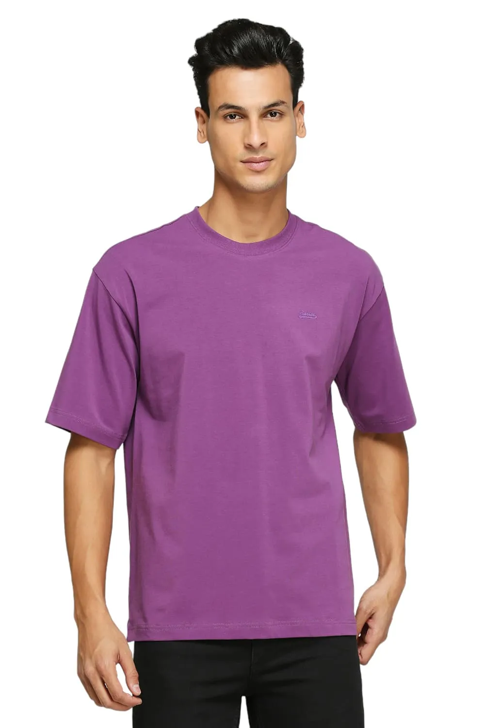 Muscle Fit Cotton Stretch Solid Crew T-Shirts