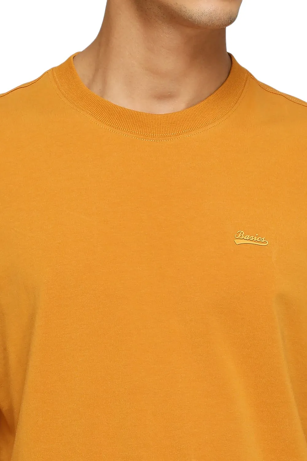 Muscle Fit Cotton Stretch Solid Crew T-Shirts