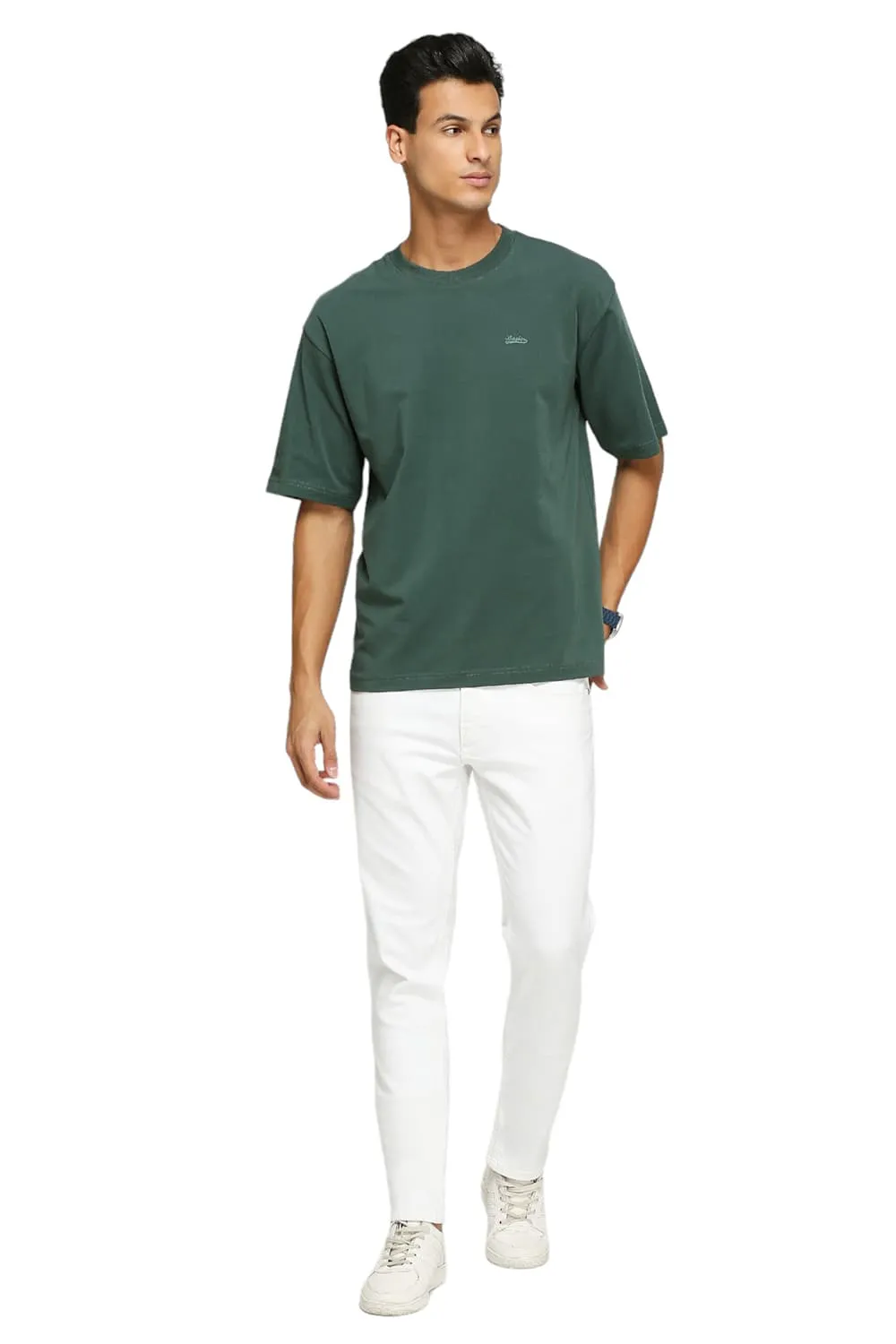 Muscle Fit Cotton Stretch Solid Crew T-Shirts