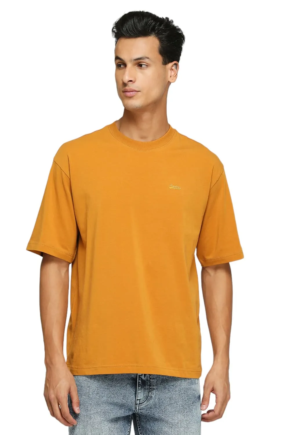 Muscle Fit Cotton Stretch Solid Crew T-Shirts