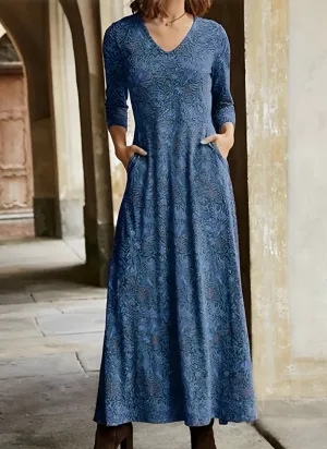 Nancy® | Long Dress With Vintage Pattern