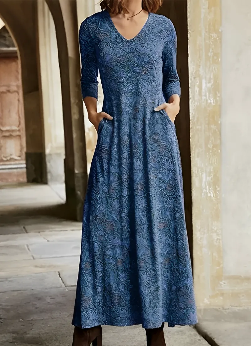 Nancy® | Long Dress With Vintage Pattern