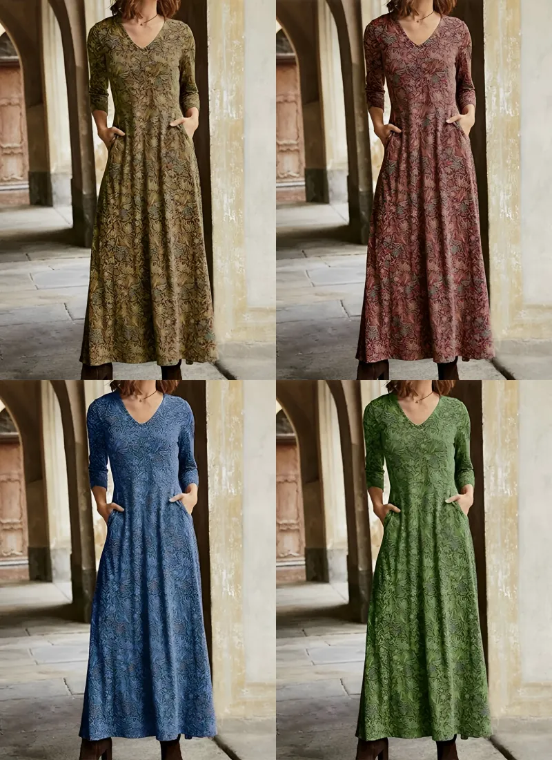 Nancy® | Long Dress With Vintage Pattern