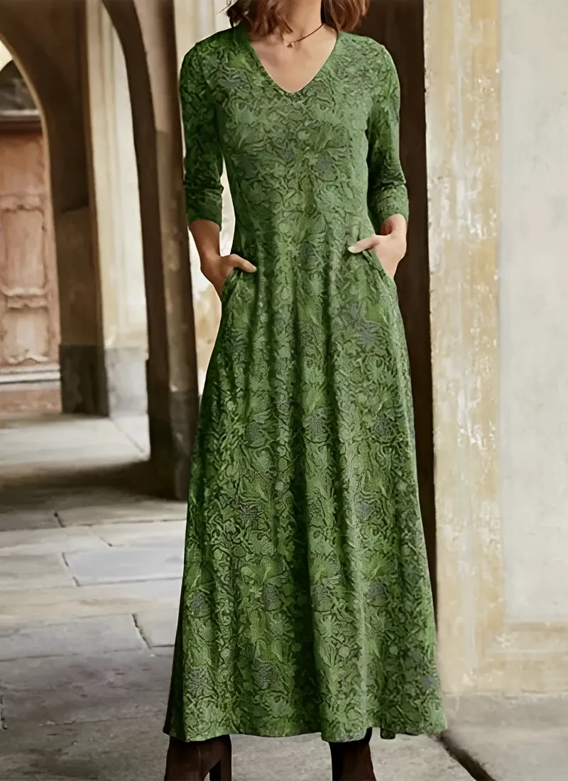 Nancy® | Long Dress With Vintage Pattern