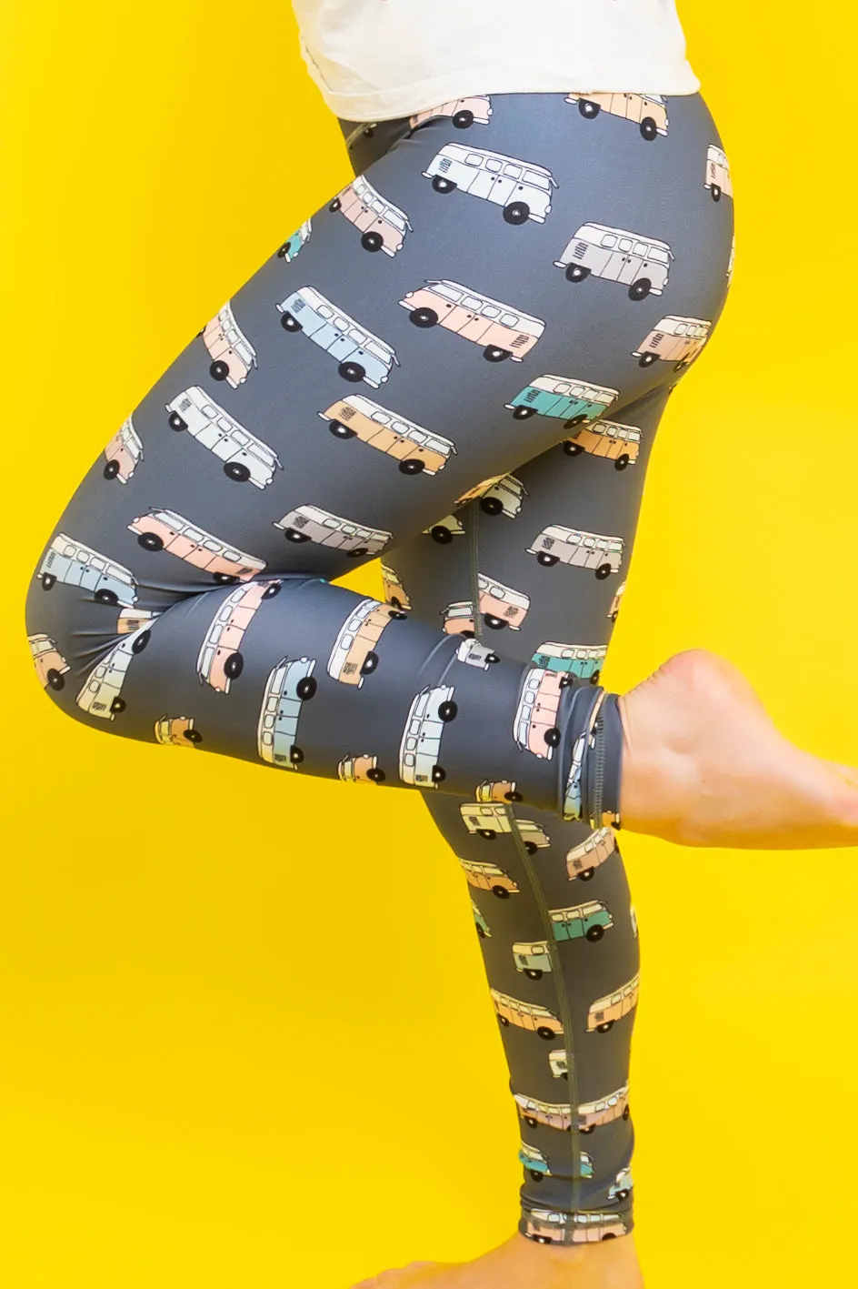 Navy Campervan Women’s Activewear Leggings - Tall 33” inside leg