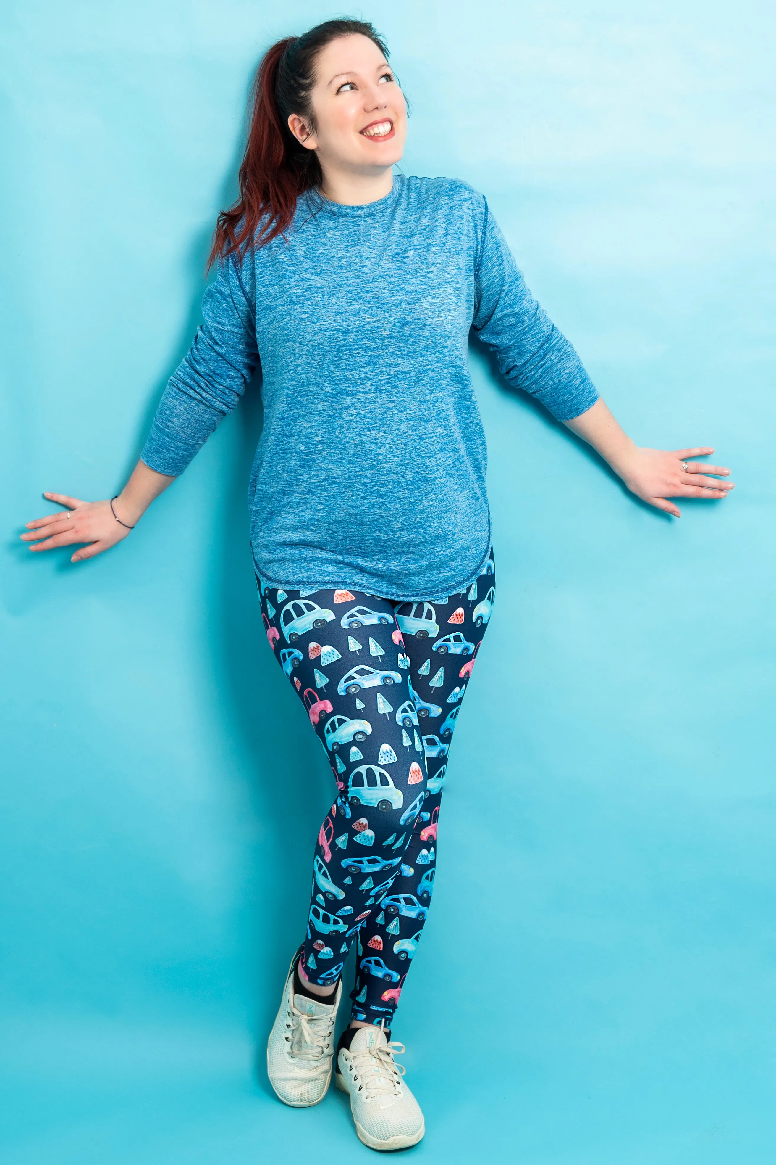 Navy Car Women’s Activewear Leggings - Tall 33” inside leg