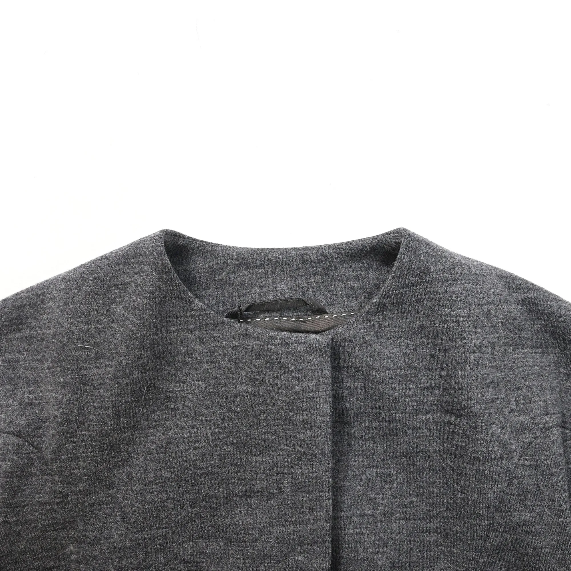 Neil Barrett Coat with Muffler in Grey Cotton