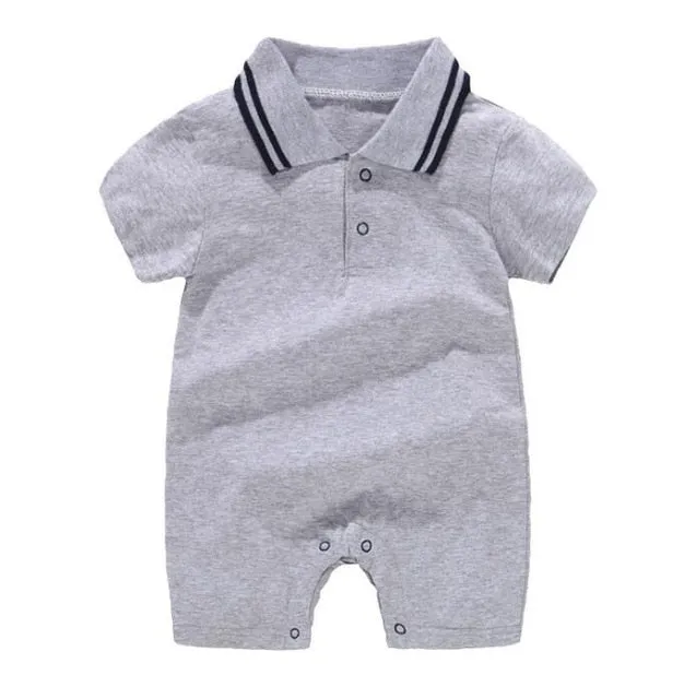 New Born Baby Clothing Summer Gentleman Rompers 0-12M Baby Boys Cotton Jumpsuit Baby Body Clothes Newborn Unisex Thin Costumes