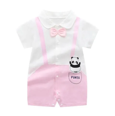 New Born Baby Clothing Summer Gentleman Rompers 0-12M Baby Boys Cotton Jumpsuit Baby Body Clothes Newborn Unisex Thin Costumes