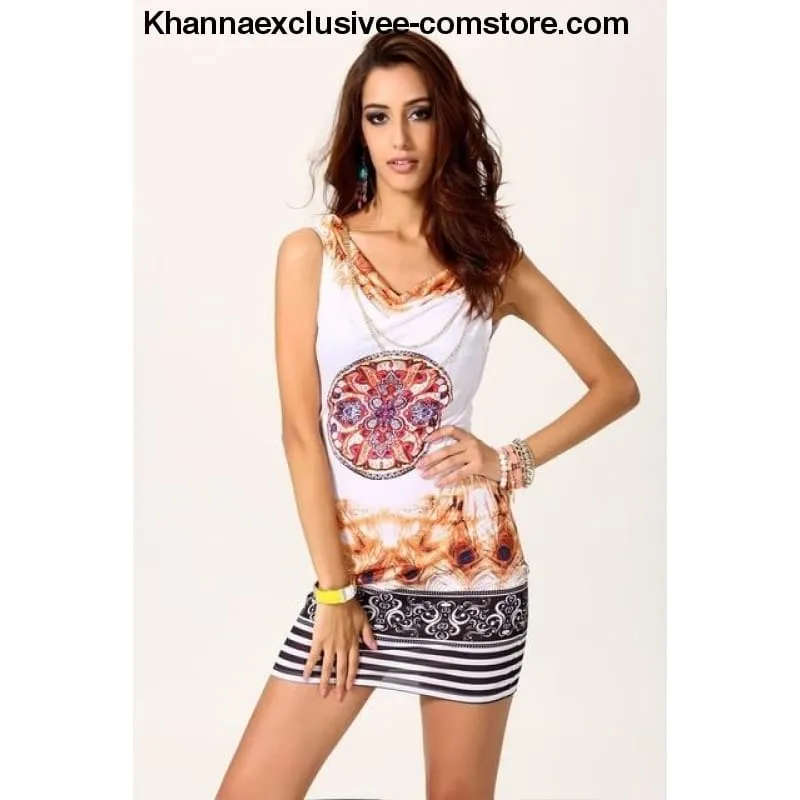 New Women's Vintage dress tropical mini dress leopard sexy Chiffon Sleeveless desigual dress