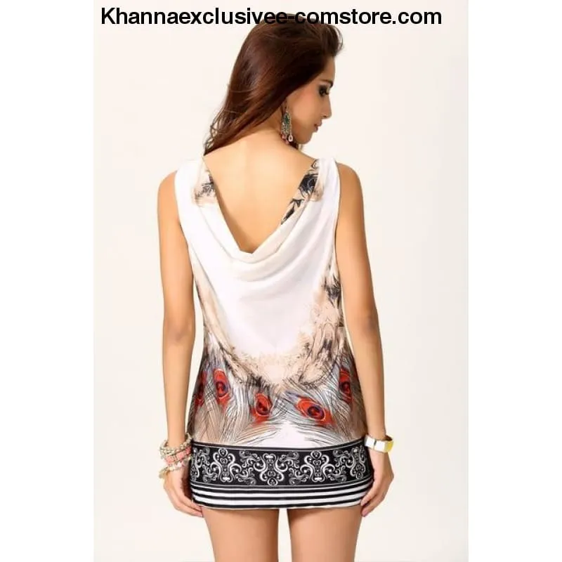 New Women's Vintage dress tropical mini dress leopard sexy Chiffon Sleeveless desigual dress