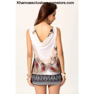 New Women's Vintage dress tropical mini dress leopard sexy Chiffon Sleeveless desigual dress