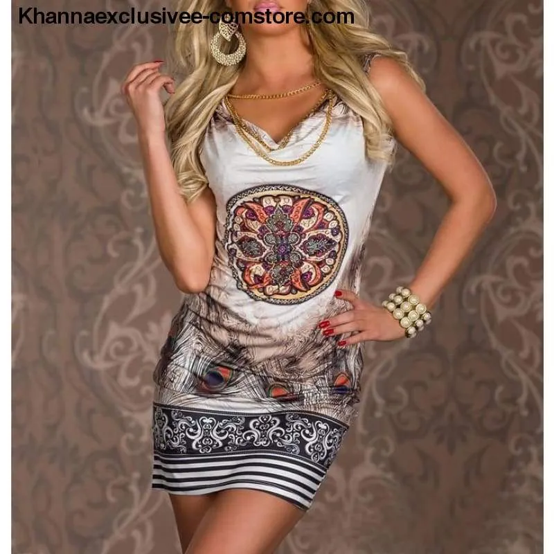 New Women's Vintage dress tropical mini dress leopard sexy Chiffon Sleeveless desigual dress