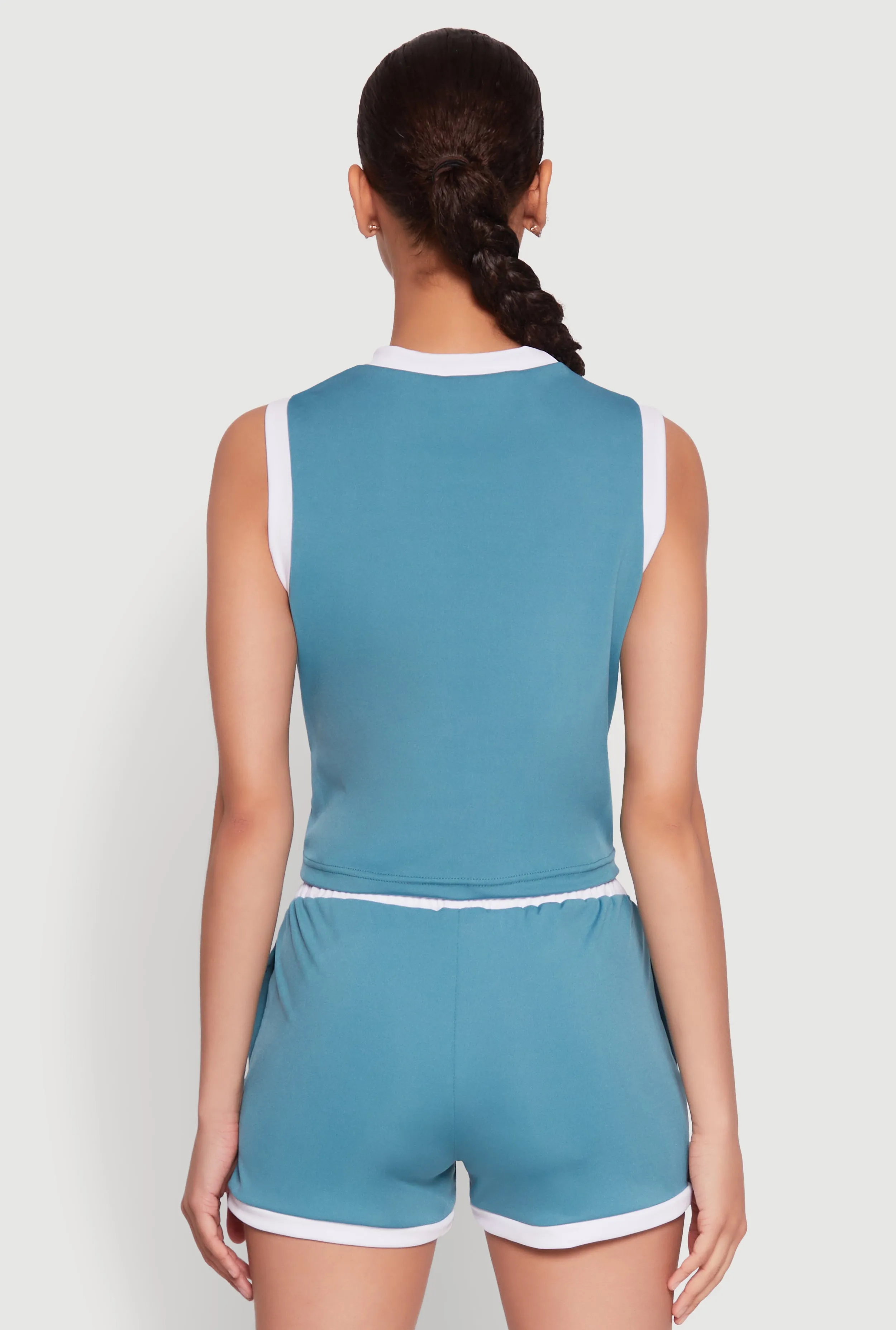 New York Graphic Contrast Trim Tank Top