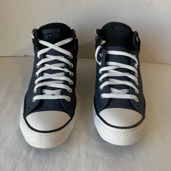 NIB Converse All Star Chuck Taylor High Street Mid Sneaker Mens 11.5 Blue Black