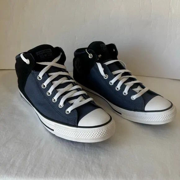 NIB Converse All Star Chuck Taylor High Street Mid Sneaker Mens 11.5 Blue Black