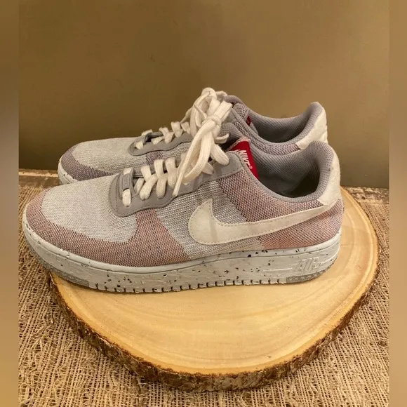 Nike Air Force 1 Crater Flyknit Wolf Grey/White-Pure Platinum Men’s Size 9