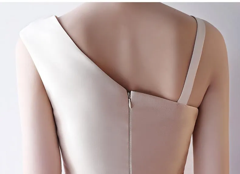 Noble Temperament Satin Short Evening Dress