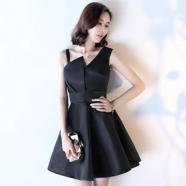 Noble Temperament Satin Short Evening Dress