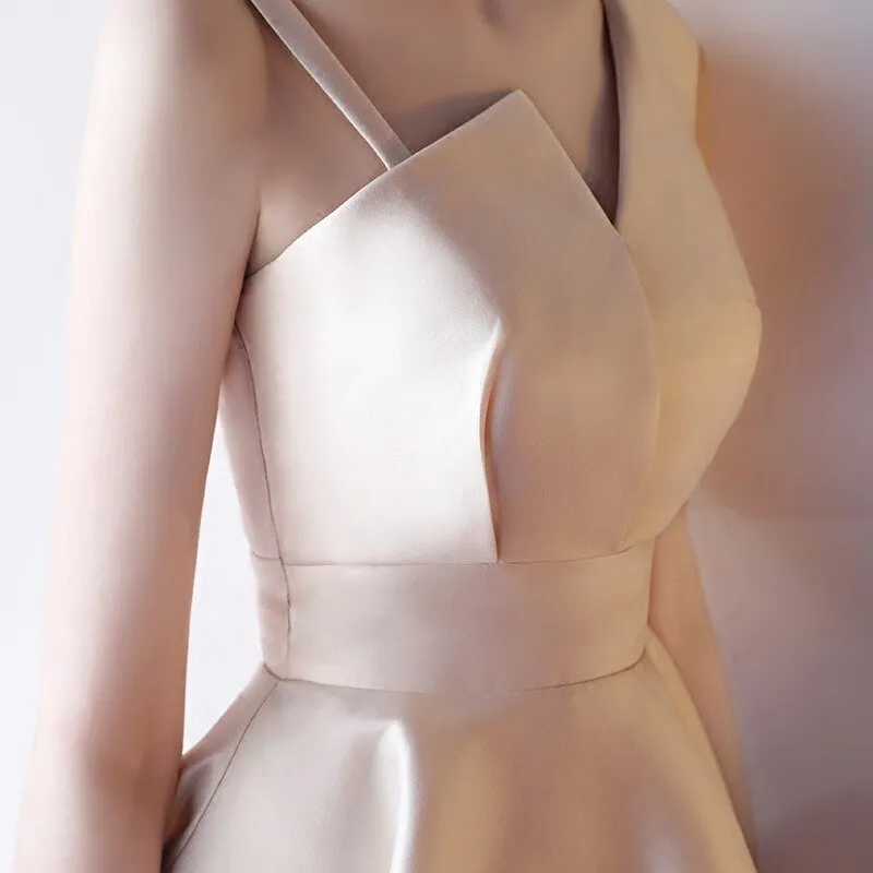 Noble Temperament Satin Short Evening Dress