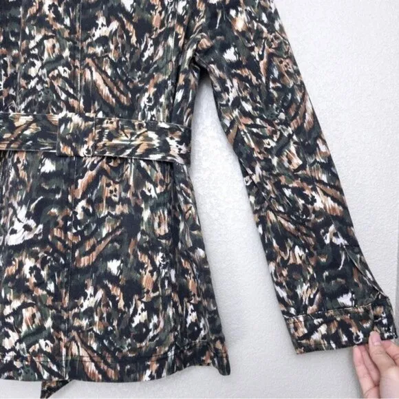 NWT Ted Baker Inniza Urban Print Jacket 4 Belted Camo Safari Military Utility
