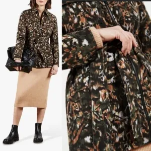 NWT Ted Baker Inniza Urban Print Jacket 4 Belted Camo Safari Military Utility