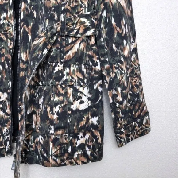 NWT Ted Baker Inniza Urban Print Jacket 4 Belted Camo Safari Military Utility