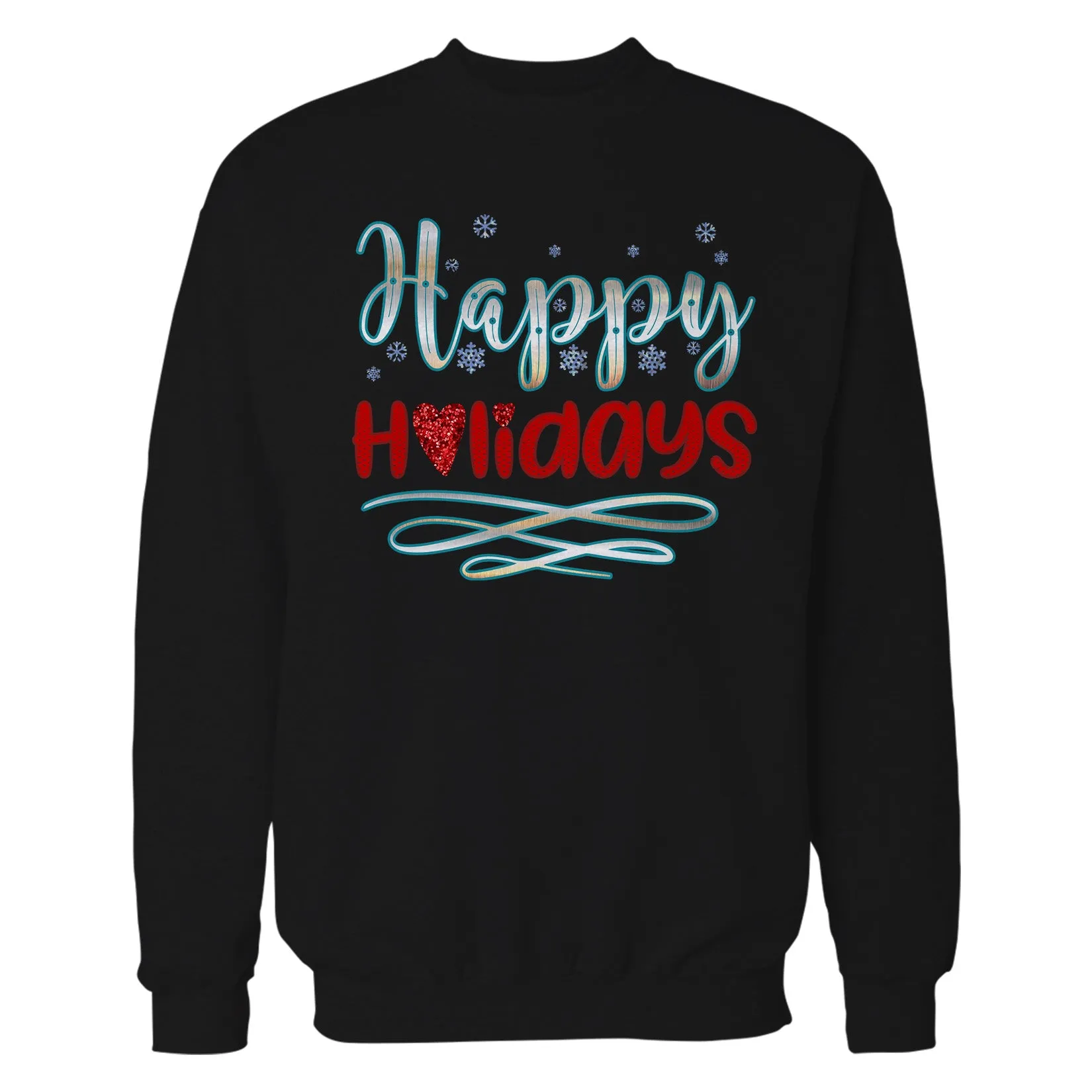 NYE Happy Holidays Snowflake Sparkle Xmas Eve Bling Party Unisex Sweatshirt