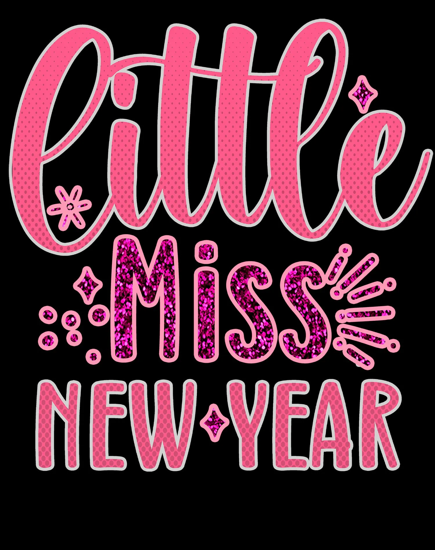 NYE Little Miss New Year Sparkle Bling Party Eve Celebration Unisex Sweatshirt