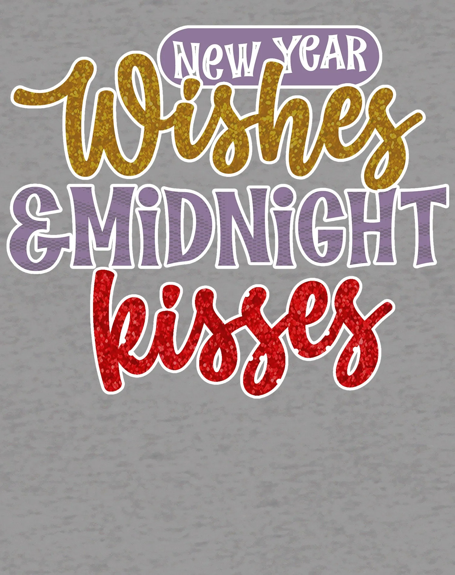 NYE New Year Wishes Midnight Kisses Eve Party Cute Couples Unisex Sweatshirt