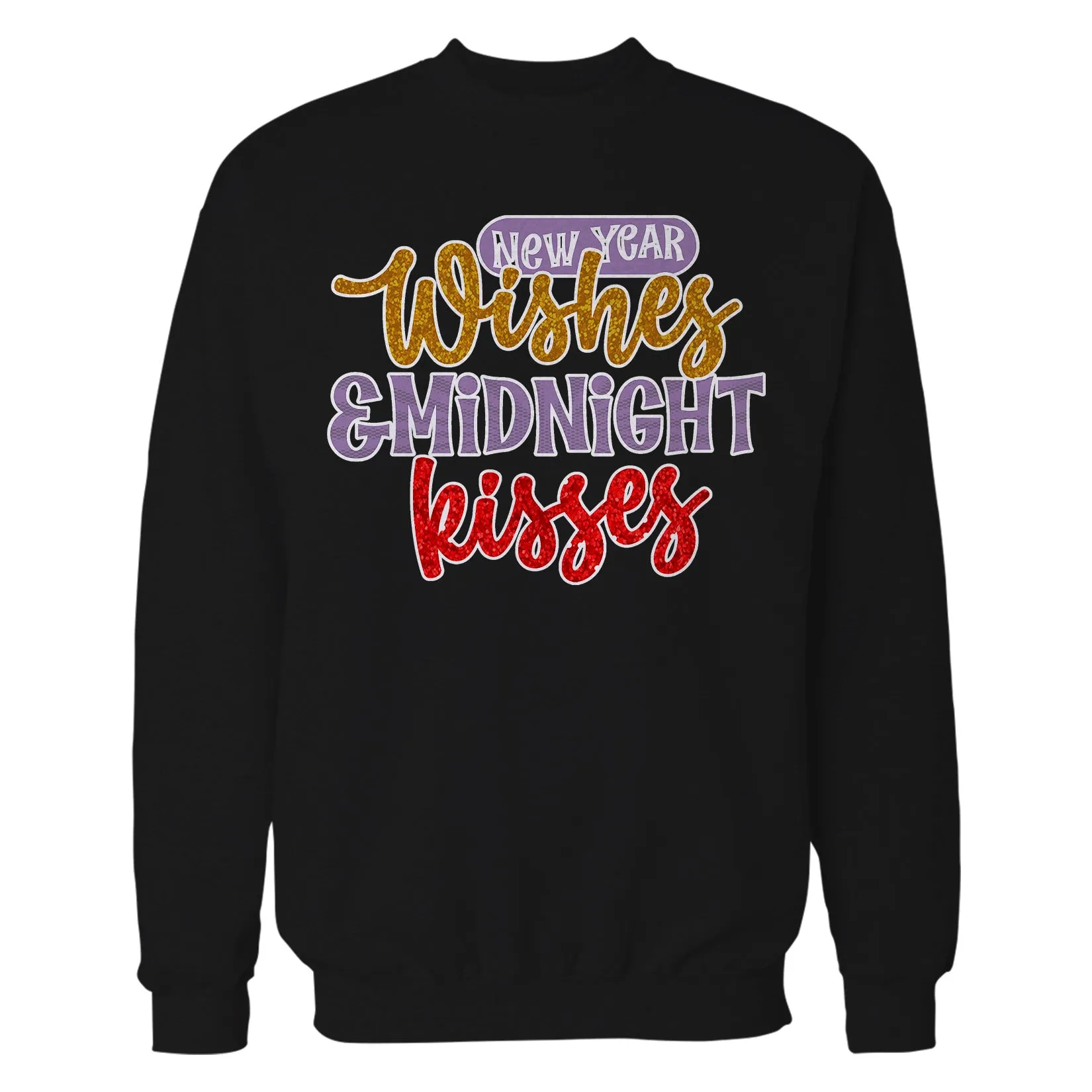 NYE New Year Wishes Midnight Kisses Eve Party Cute Couples Unisex Sweatshirt