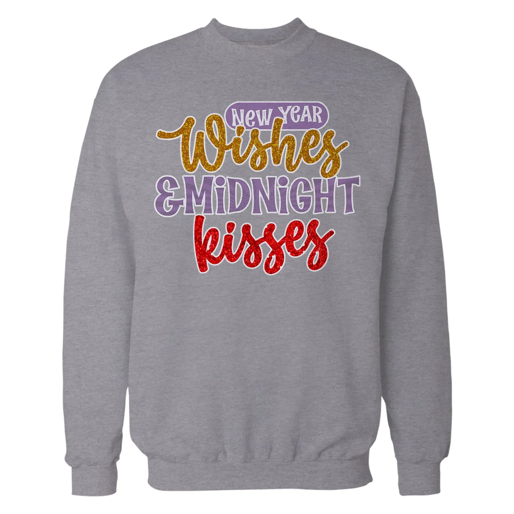 NYE New Year Wishes Midnight Kisses Eve Party Cute Couples Unisex Sweatshirt