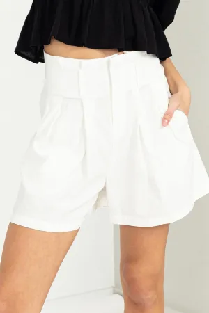 Office Abroad Shorts in WHITE
