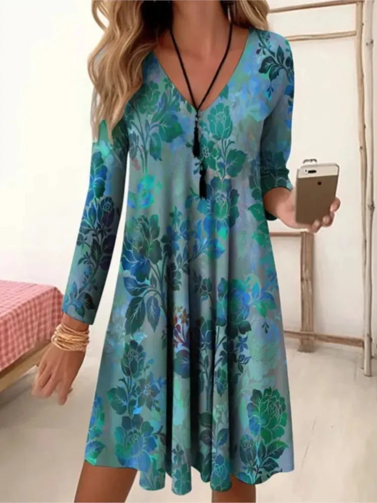 Olaya® | Dress With Vintage Print